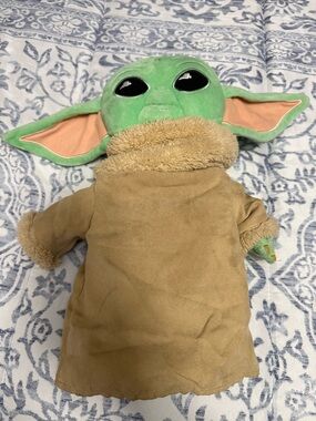 Green Baby Yoda Kids Costume Plush Robe - Tan Coat